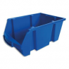 VISO Bac de rangement à bec 10L Spacy avec porte étiquette en polypropylène Bleu L20 x H15 x P33 cm