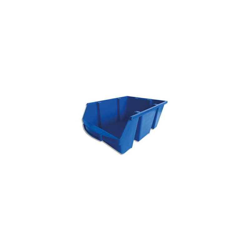 VISO Bac de rangement à bec 28L Spacy avec porte étiquette en polypropylène Bleu L30,5 x H17,5 x P46 cm