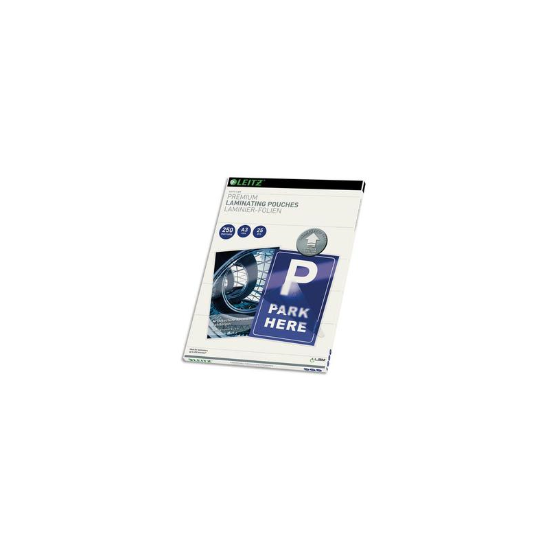 LEITZ Pack de 25 pochettes A3 250 microns UDT 74910000