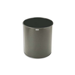 DURABLE Corbeille à papier ronde en métal - 15 litres - ø26 x H31,5 cm - Noir