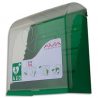 LABORATOIRES ESCULAPE Support mural ASEP DEFIB S Vert en ABS, capot en polycarbonate L34 x H40 x P20 cm