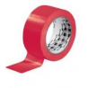 TESA Ruban adhésif PVC 150 rouge de marquage au sol, ruban d’avertissement, 33 m x 50 mm