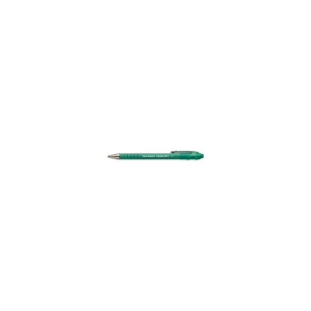 PAPERMATE Stylo bille Flexgrip pointe moyenne rétractable encre Verte corps caoutchouc