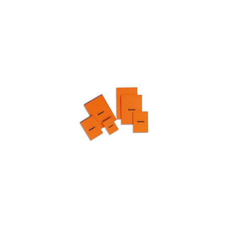 RHODIA Bloc de direction couverture Orange 80 feuilles (160 pages) format A6 réglure 5x5