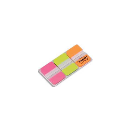 POST-IT Marque-pages POST-IT® rigides (3x22) couleurs vives