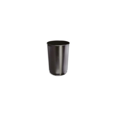 CEP Corbeille à papier Maxi-133 Noire en polypropylène, 40 litres - Diamètre 38, hauteur 49,5 cm