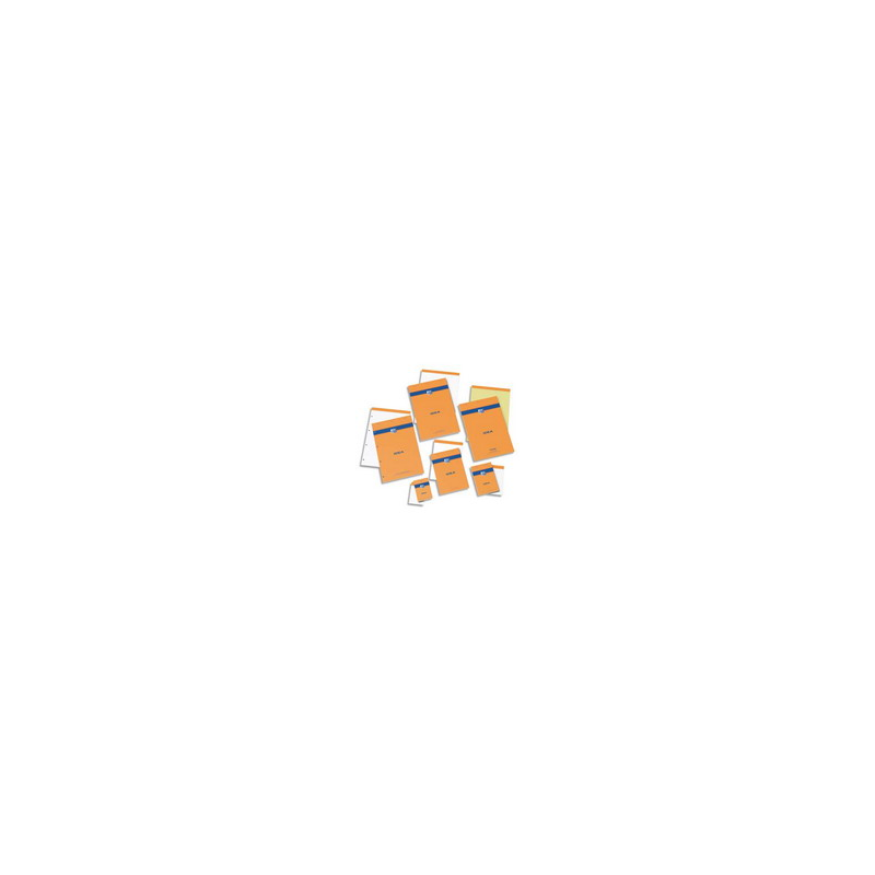 OXFORD Bloc de direction agrafé en tête 160 pages 80g lignées 21x32 Couverture Orange