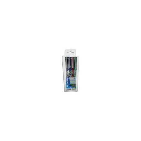 PILOT Pochette de 4 stylos feutre pointe tubulaire 0,7 mm encre liquide 4 couleurs HI-TECPOINT BX-V7