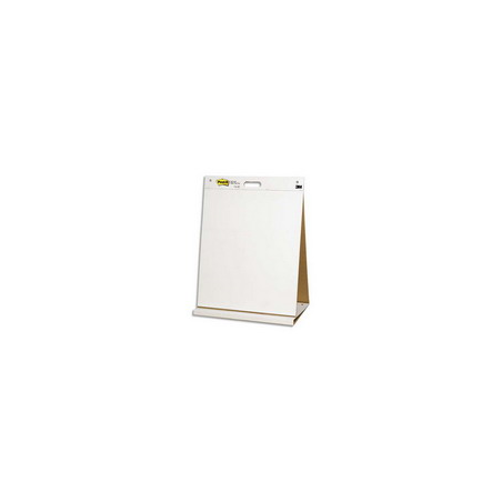POST-IT Bloc de 20 feuilles auto-adhésives Blanches avec chevalet intégré (Table Top) 50,8 x 58,4 cm