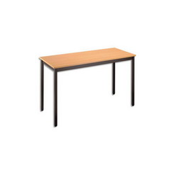 SODEMATUB Table polyvalente rectangulaire 120 x 60 cm hêtre/Noir