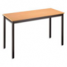 SODEMATUB Table polyvalente rectangulaire 140 x 70 cm hêtre/Noir