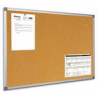 BI-OFFICE Tableau d’affichage en Liège, cadre en PVC Gris - Format : L90 x H60 cm