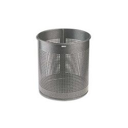 DURABLE Corbeille à papier ronde ajourée en métal - 15 litres - ø26 x H31,5 cm - Argent