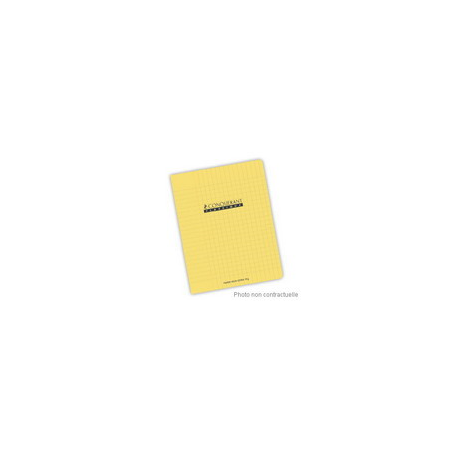 NEUTRE Cahier piqûre 96 pages Seyès 24x32 Couverture polypro jaune