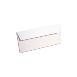 CLAIREFONTAINE Paquet de 20 enveloppes 120g POLLEN 11x22cm (DL). Coloris Blanc
