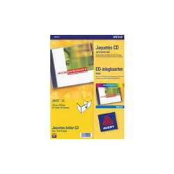 AVERY Boîte de 50 étiquettes Laser monochrome pour CD et DVD L7676-25