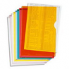 EXACOMPTA Boîte de 100 pochettes coin en PVC 14/100 ème. Coloris cristal.