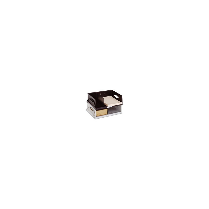 LEITZ Corbeille Sorty format paysage A4 Maxi - Noir- L 40,5 x H 12,5 x P 30 cm