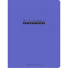 NEUTRE Cahier piqûre 96 pages Seyès 17x22 Couverture polypro violet