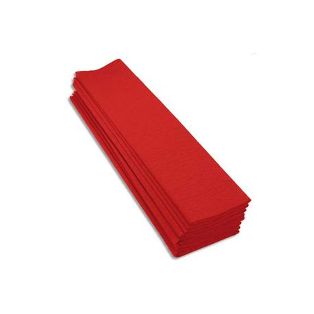 CLAIREFONTAINE Paquet de 10 feuilles crépon M40 2x0.50m Rouge