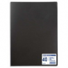 ELBA Protège-documents en polypropylène format A3, 40 vues Noir,, couv. 3/10e, pochettes 6/100e