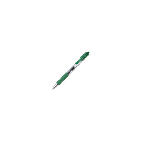 PILOT Stylo à bille pointe fine rétractable encre gel Verte corps plastique avec grip caoutchouc G2