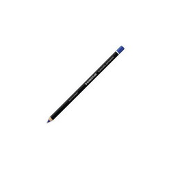 STAEDTLER Boïte de 12 crayons marqueur à sec permanent,  toutes surfaces, coloris Bleu GLASOCHROM