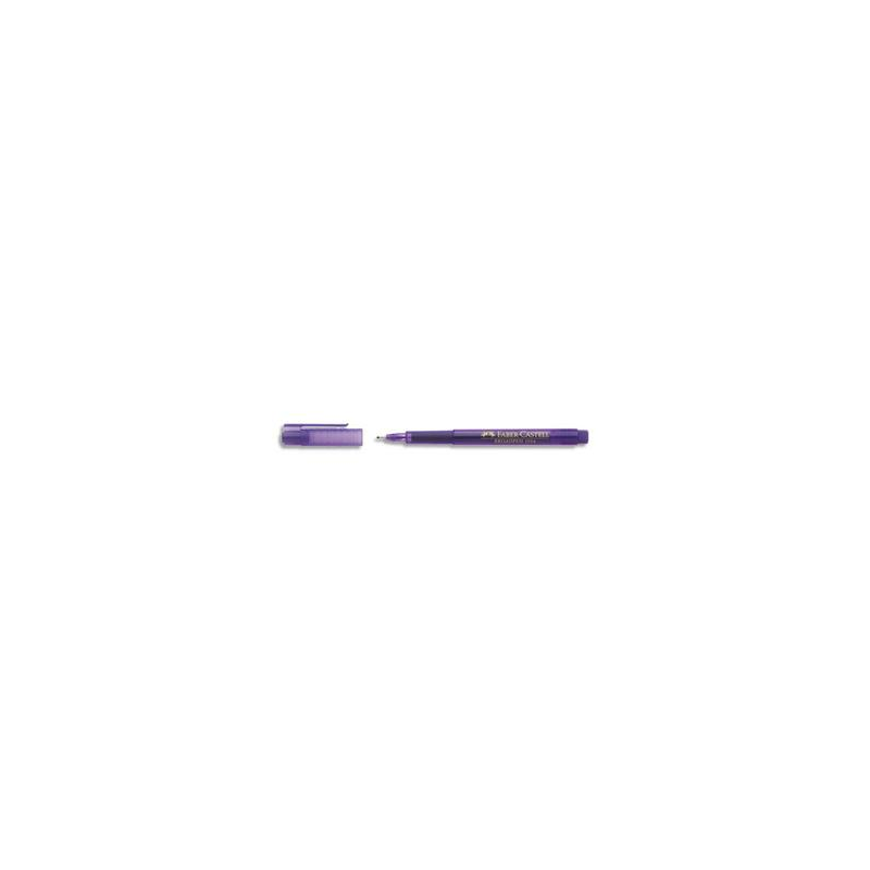 FABER CASTELL Feutre BROADPEN 1554 pointe large 0,8 mm, corps transparent, Violet indélébile