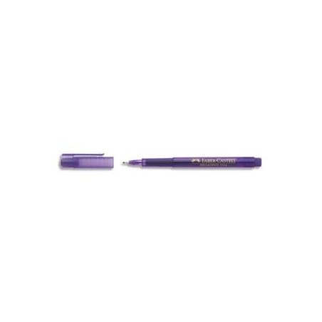 FABER CASTELL Feutre BROADPEN 1554 pointe large 0,8 mm, corps transparent, Violet indélébile