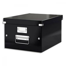 LEITZ Boîte CLICK&STORE M-Box. Format A4 - Dimensions : L281xH200xP369mm. Coloris Noir.