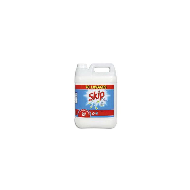 SKIP Bidon de 5 Litres Lessive liquide standard 70 lavages anti : calcaire, corrosion et redéposition