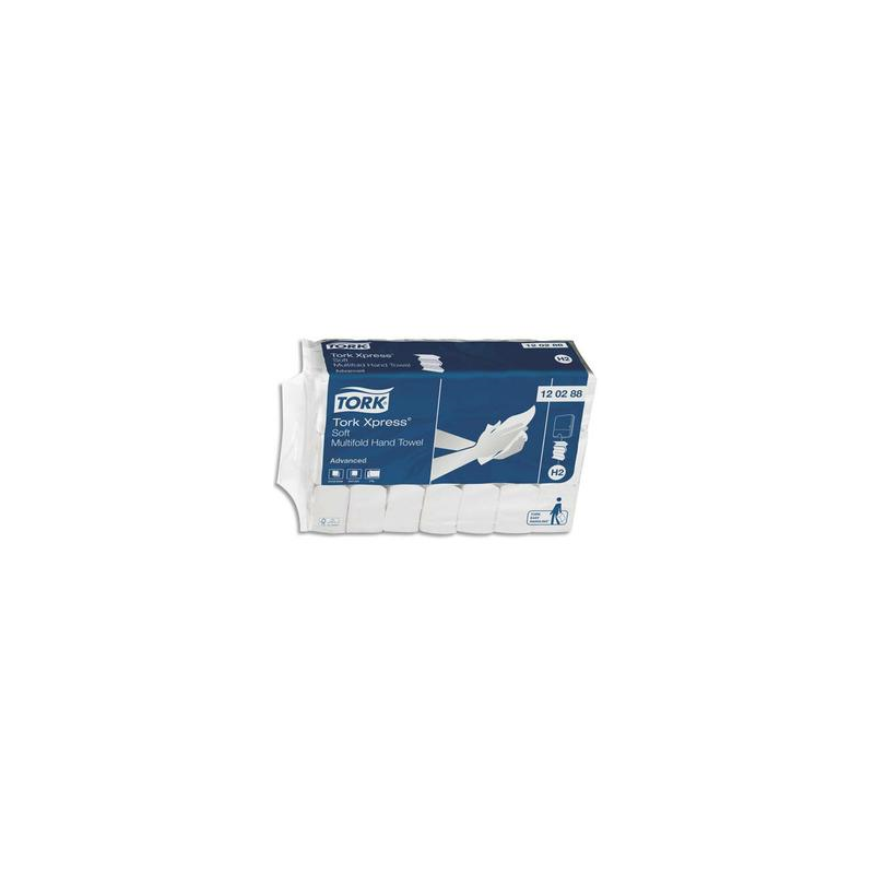 TORK Colis de 21 paquets d'Essuie-mains Advanced Soft 2 plis en M 136 formats 34 x 21,2 cm Blanc