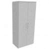 SIMMOB Armoire Haute 4 tablettes avec porte INEO - Dimensions : L80 x H180 x P47 cm Blanc perle