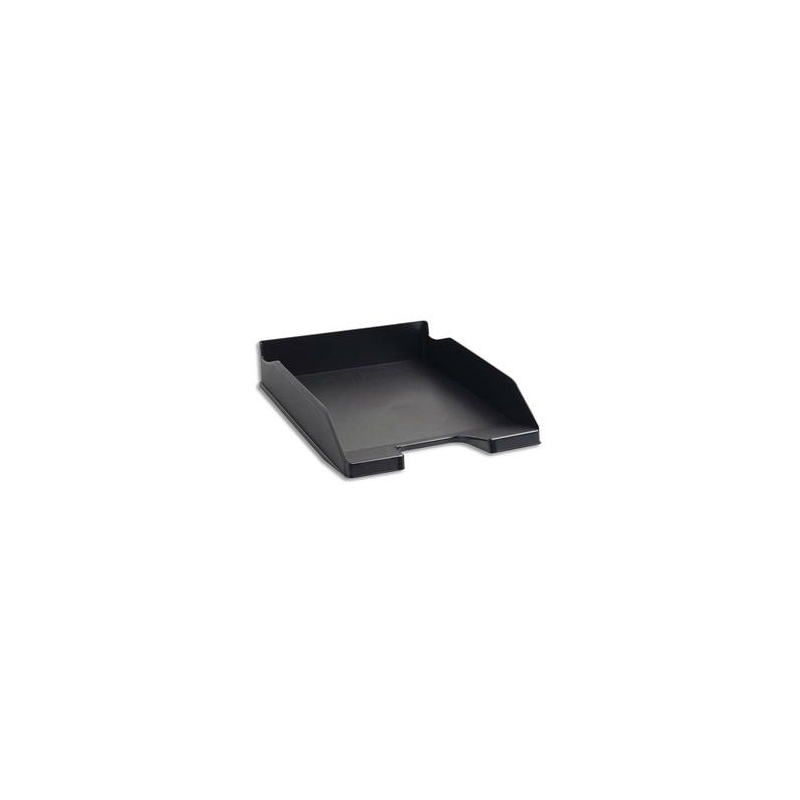 EXACOMPTA Corbeille à courrier ECO BLACK en PP recyclé - Dim : L 25,5 x H 6,5 x P 34,7 cm. Coloris Noir.