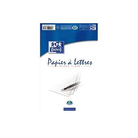 OXFORD Bloc correspondance de 50 feuilles 80 grammes format 148x210 mm ligné