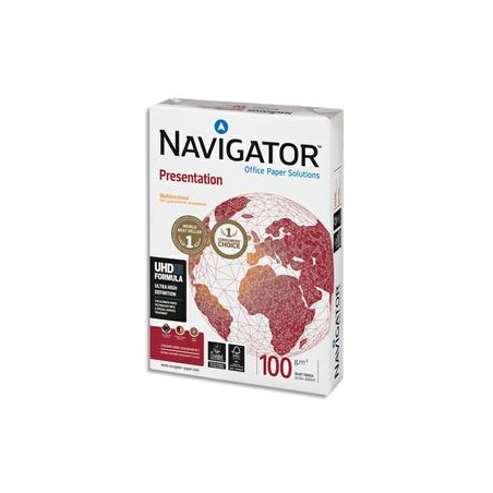 NAVIGATOR Ramette 500 feuilles papier extra Blanc Navigator Presentation A4 100G CIE 169
