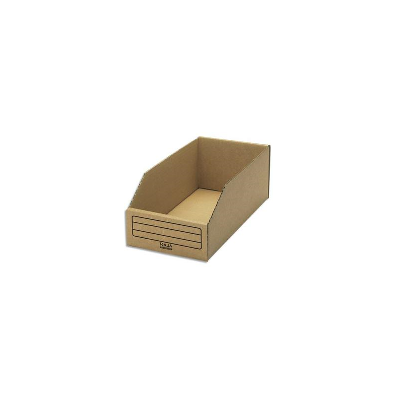 Paquet de 50 bacs à bec de stockage en carton brun - Dimensions : L15,1 x H11,2 x P30,1 cm