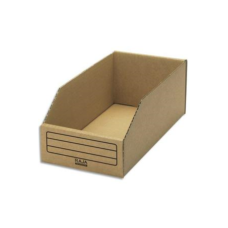 Paquet de 50 bacs à bec de stockage en carton brun - Dimensions : L15,1 x H11,2 x P30,1 cm