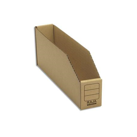 Paquet de 50 bacs à bec de stockage en carton brun - Dimensions : L5,1 x H11,2 x P30,1 cm