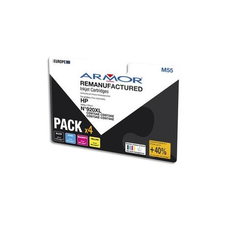 ARMOR Pack Jet d'encre compatible HP CD975AE BCMY B10319R1