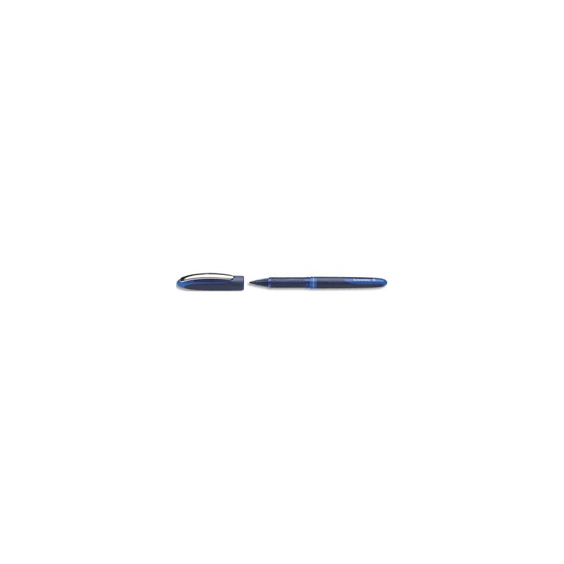 SCHNEIDER Roller à encre bleu avec pointe Ultra Smooth 0.6 mm. Cap-off. Grip ergonomique caoutchouté