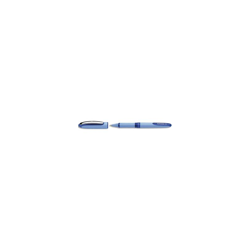SCHNEIDER Roller à encre Bleu avec pointe aiguille hybride 0.5 mm. Cap-off. Grip ergonomique caoutchouté.