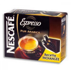 NESCAFE Boîte de 25 sticks de café instantané pur Arabica Espresso