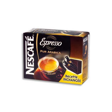 NESCAFE Boîte de 25 sticks de café instantané pur Arabica Espresso