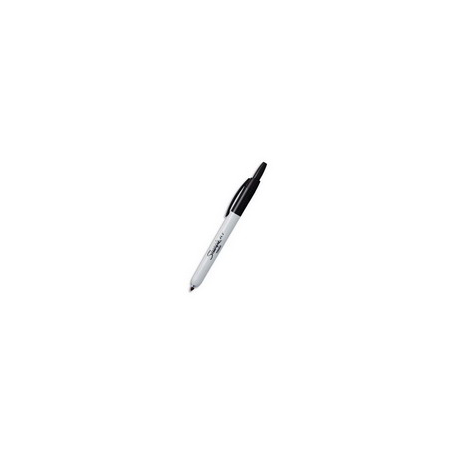 SHARPIE Marqueur permanent pointe ogive rétractable Noir de Papermate S0437020