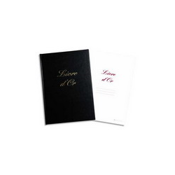ELVE Livre d’Or format 210x160mm Noir 148 pages. Couverture aspect cuir