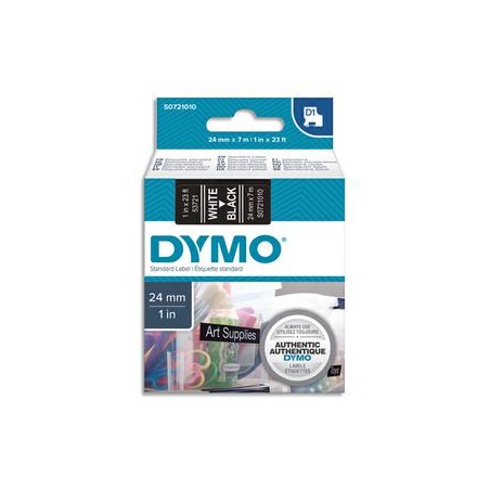 DYMO Ruban D1 poly 24mmx7m Blanc/Noir BB1 S0721010