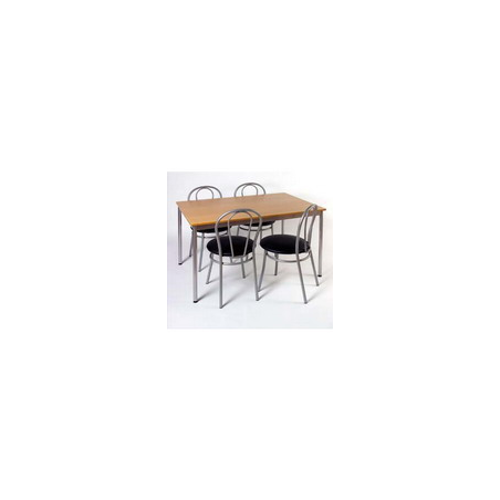 SODEMATUB Table collectivité hêtre alu cafétéria rectangle 120x80cm