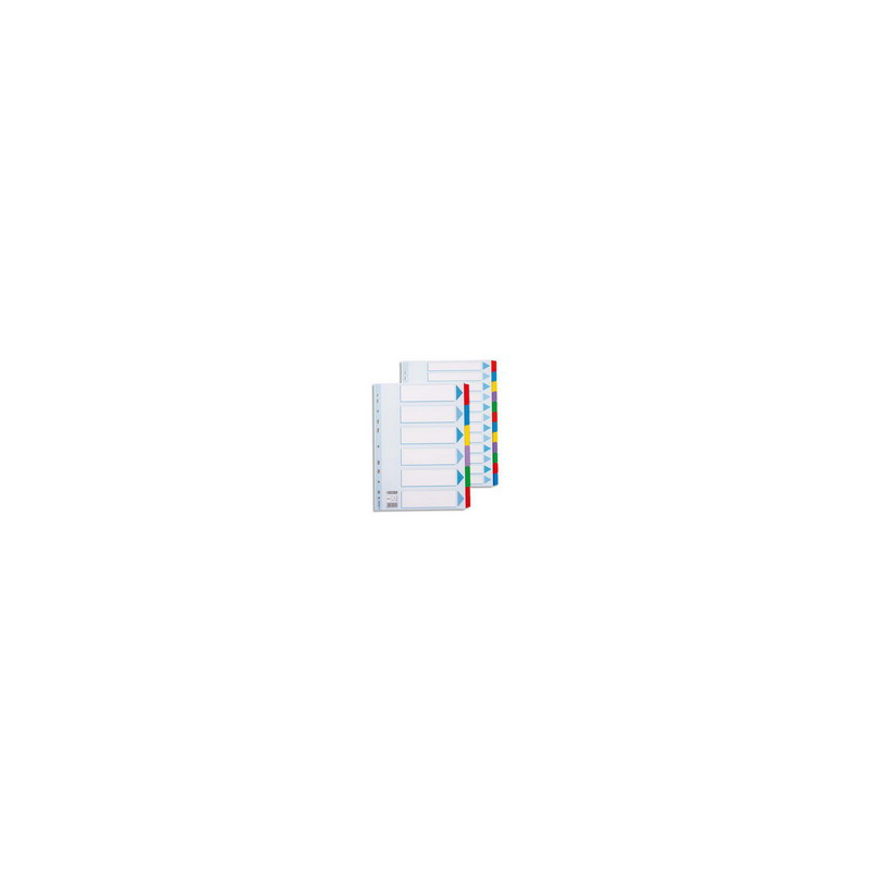 ELBA Intercalaire en carte Blanche 170g, 12 touches renforcées mylar, format A4