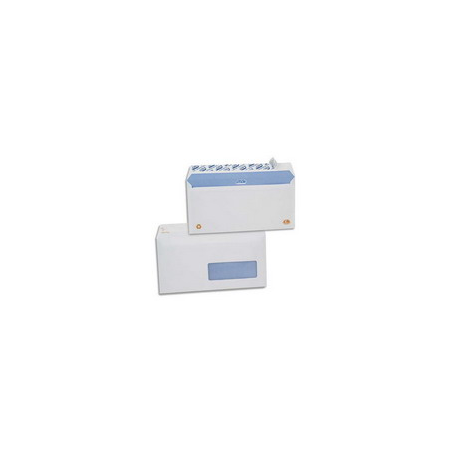 GPV Boîte de 500 enveloppes DL 110x220mm Blanches auto-adhésives fenêtre 45x100 NF & PEFC 90g